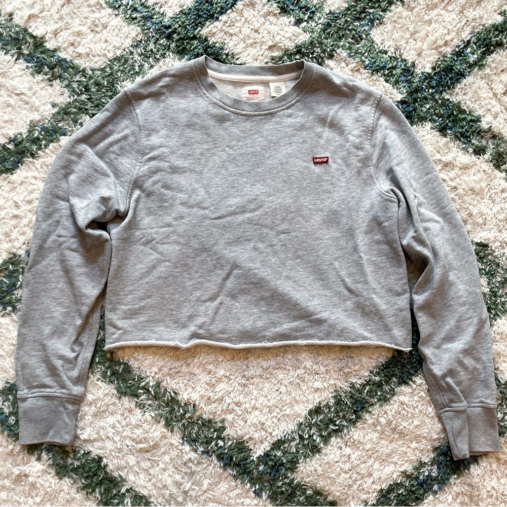 Levi’s Gray Cropped Sweatshirt